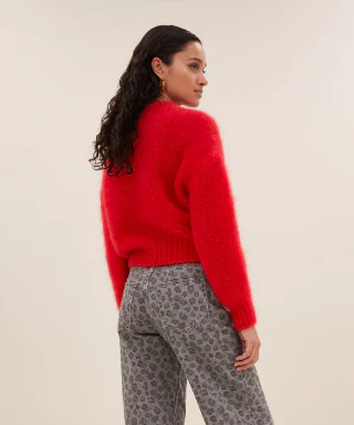 Pull rouge Sonny Scarlet Red BY BAR dernier en taille L ! – Image 4