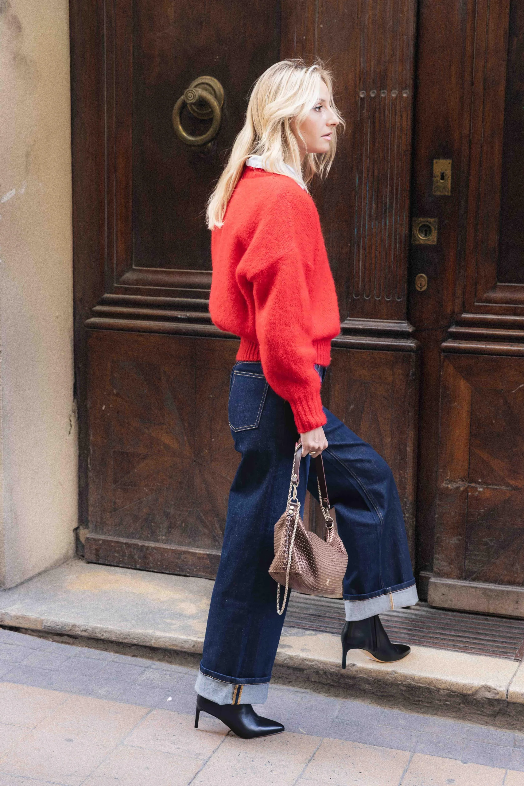 Pull rouge Sonny Scarlet Red BY BAR dernier en taille L ! – Image 6