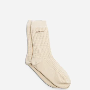 Chaussettes gaufrées - Crème