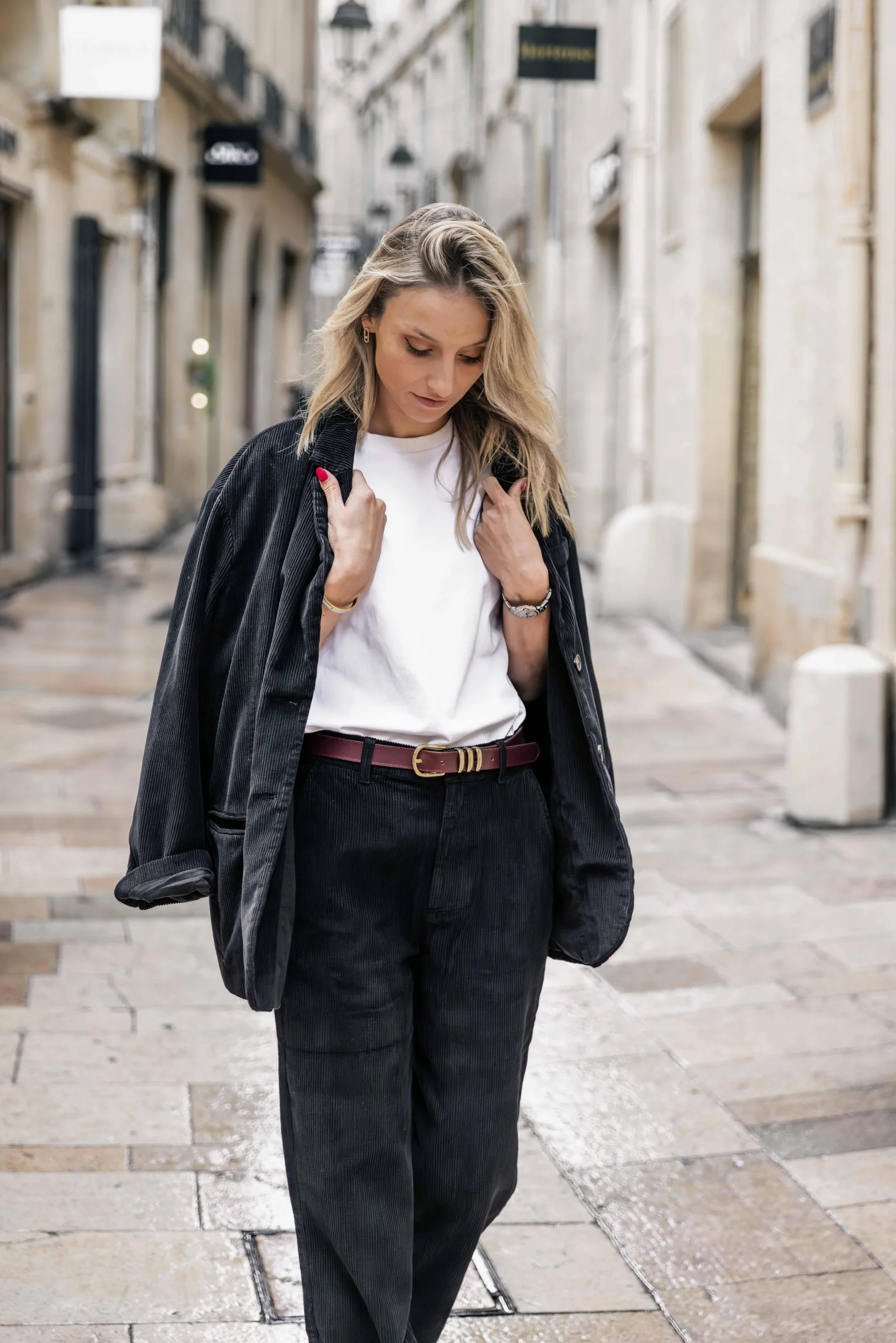 Pantalon Cotelé RONDA noir CHLOE STORA Reste T36 et T38 ! – Image 3