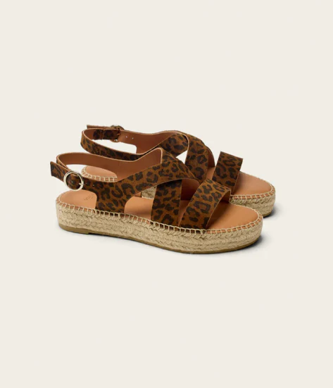 Espadrille plate cuir Léopard CHANTAL ODAJE ex M MOUSTACHE Reste – Image 3