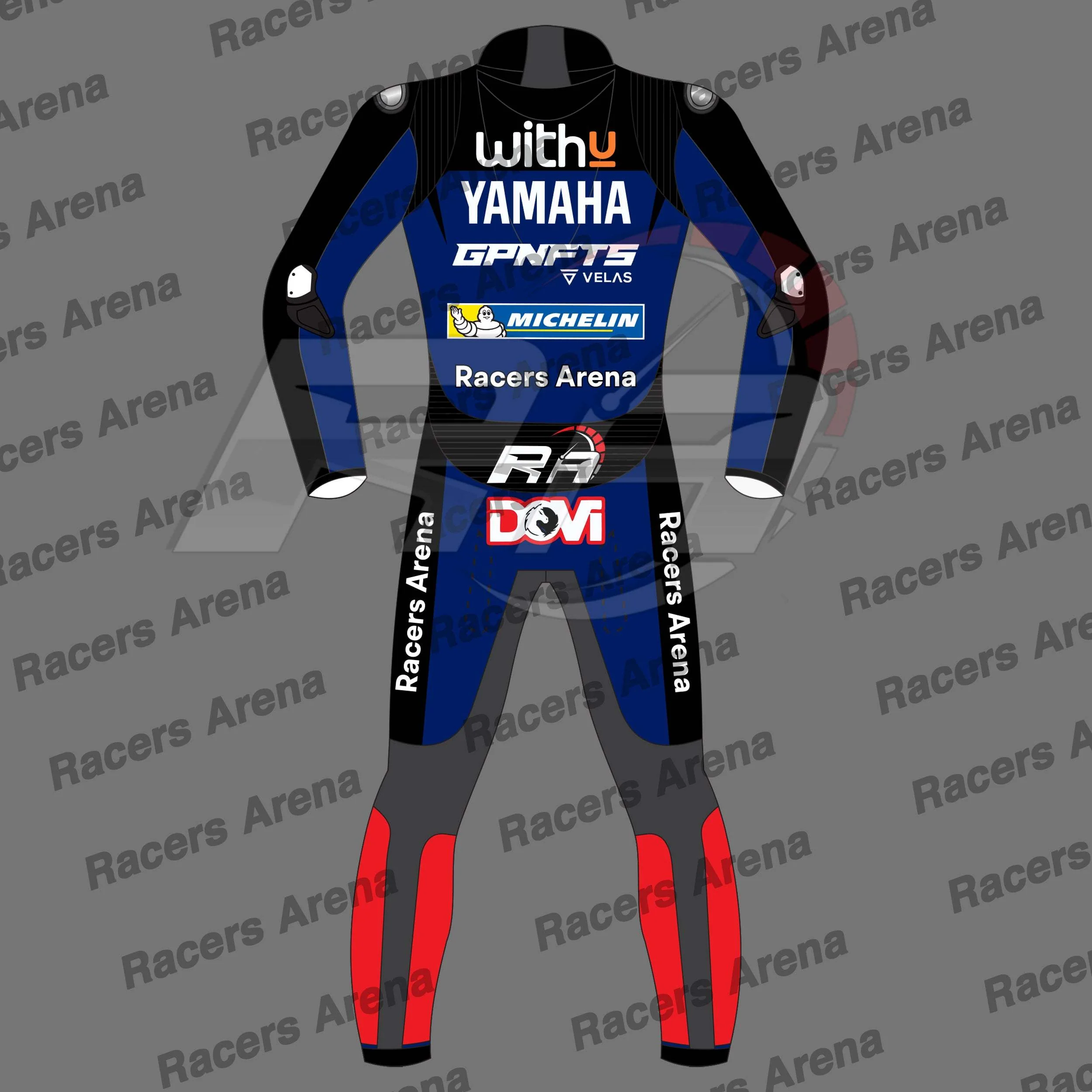 Andrea Dovizioso Yamaha WithU MotoGP 2022 Combinaison de course en cuir pour moto – Image 3
