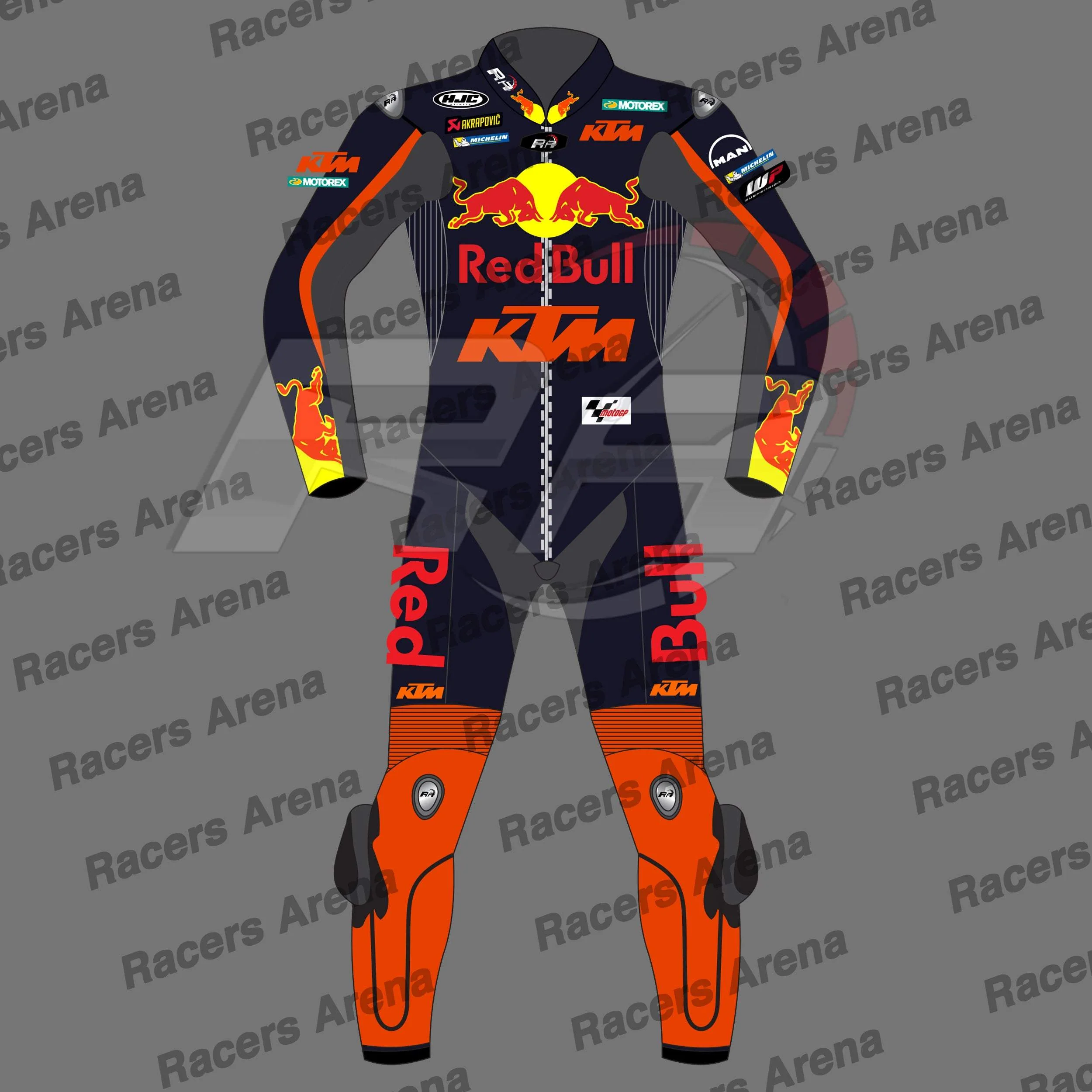Combinaison de course en cuir pour moto Bard Binder KTM Red Bull MotoGP 2022