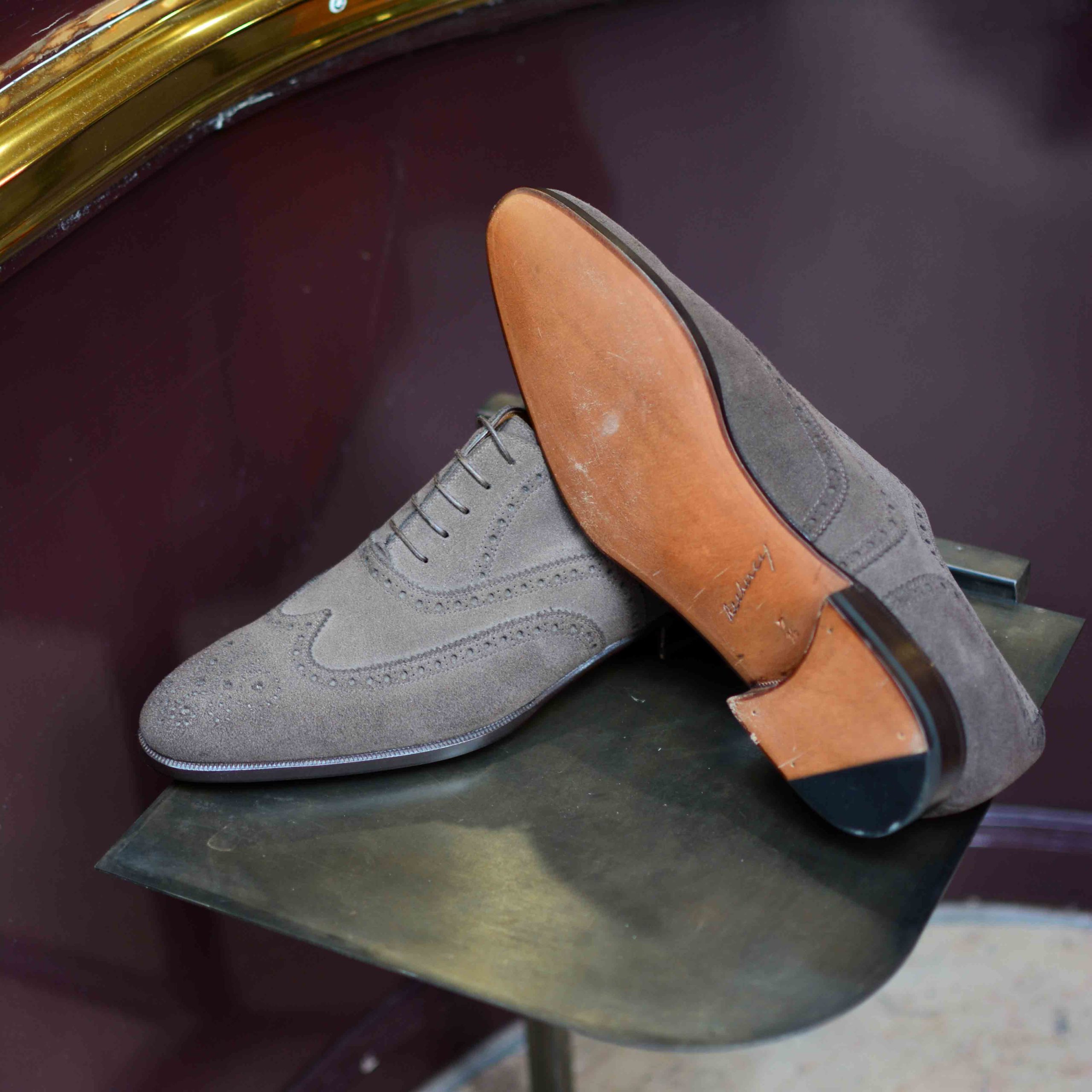 Edward en veau-velours marron - Archives – Image 4