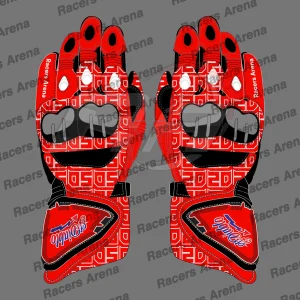 Gants de course en cuir pour moto Monster Energy MotoGP 2023 de Fabio Quartararo