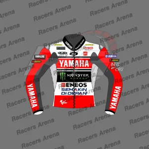 Veste de course en cuir de moto Fabio Quartararo Yamaha Grand Prix de Grande-Bretagne 2024
