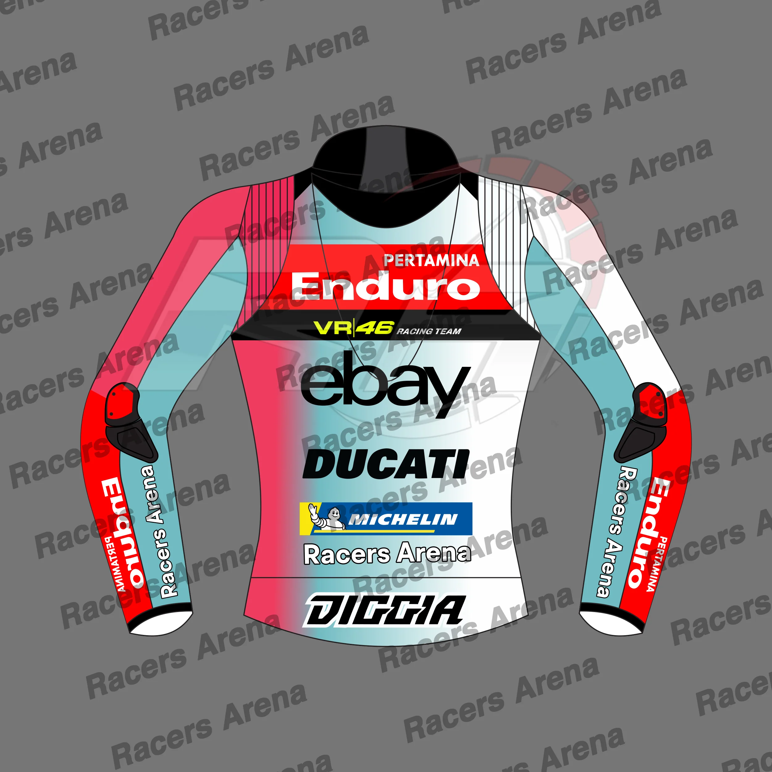 Fabio Di Giannantonio Pertamina Enduro VR46 2025 Veste de course en cuir – Image 3
