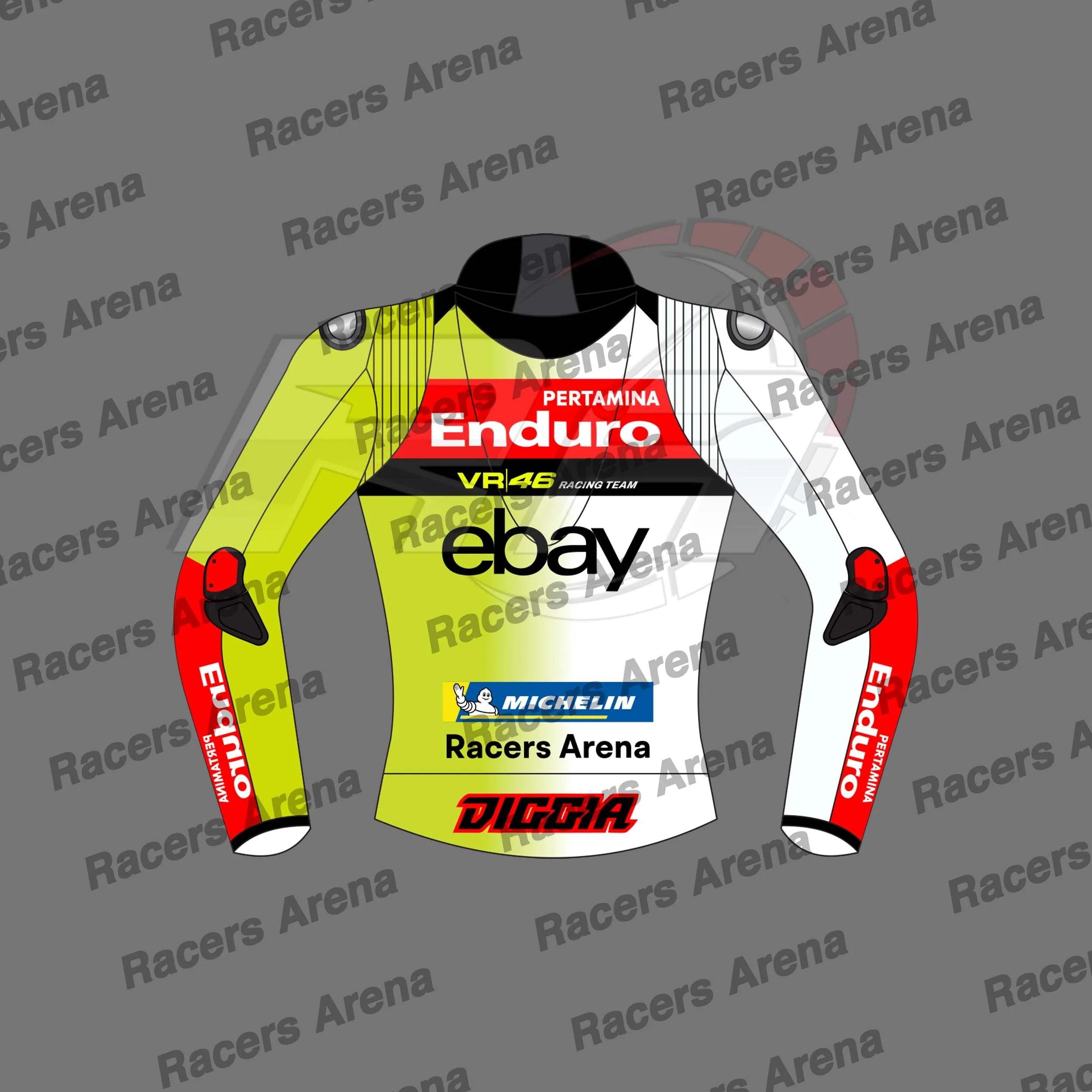 Fabio Di Giannantonio Pertamina Enduro VR46 Racing Team 2024 Veste de course en cuir pour moto – Image 3