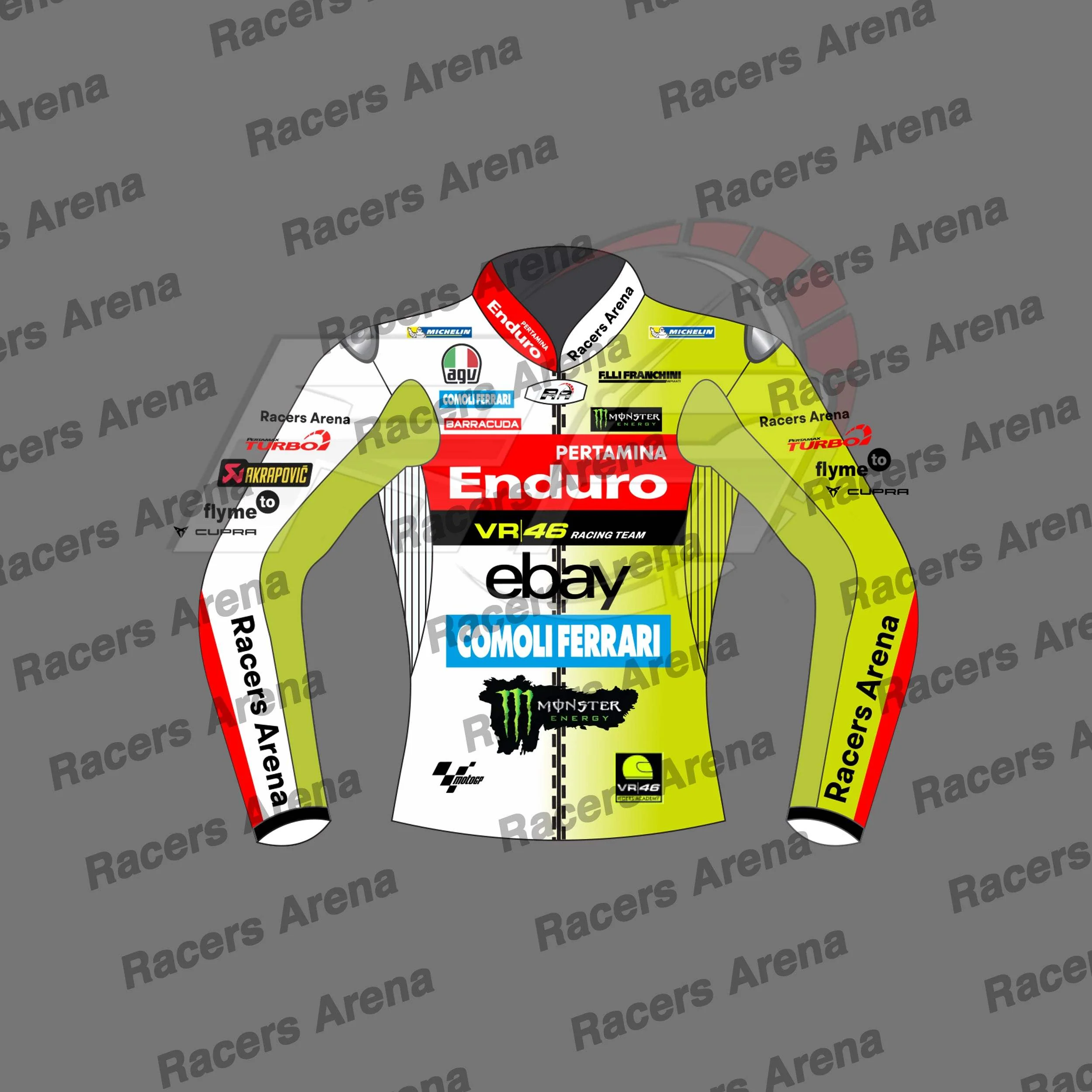 Fabio Di Giannantonio Pertamina Enduro VR46 Racing Team 2024 Veste de course en cuir pour moto