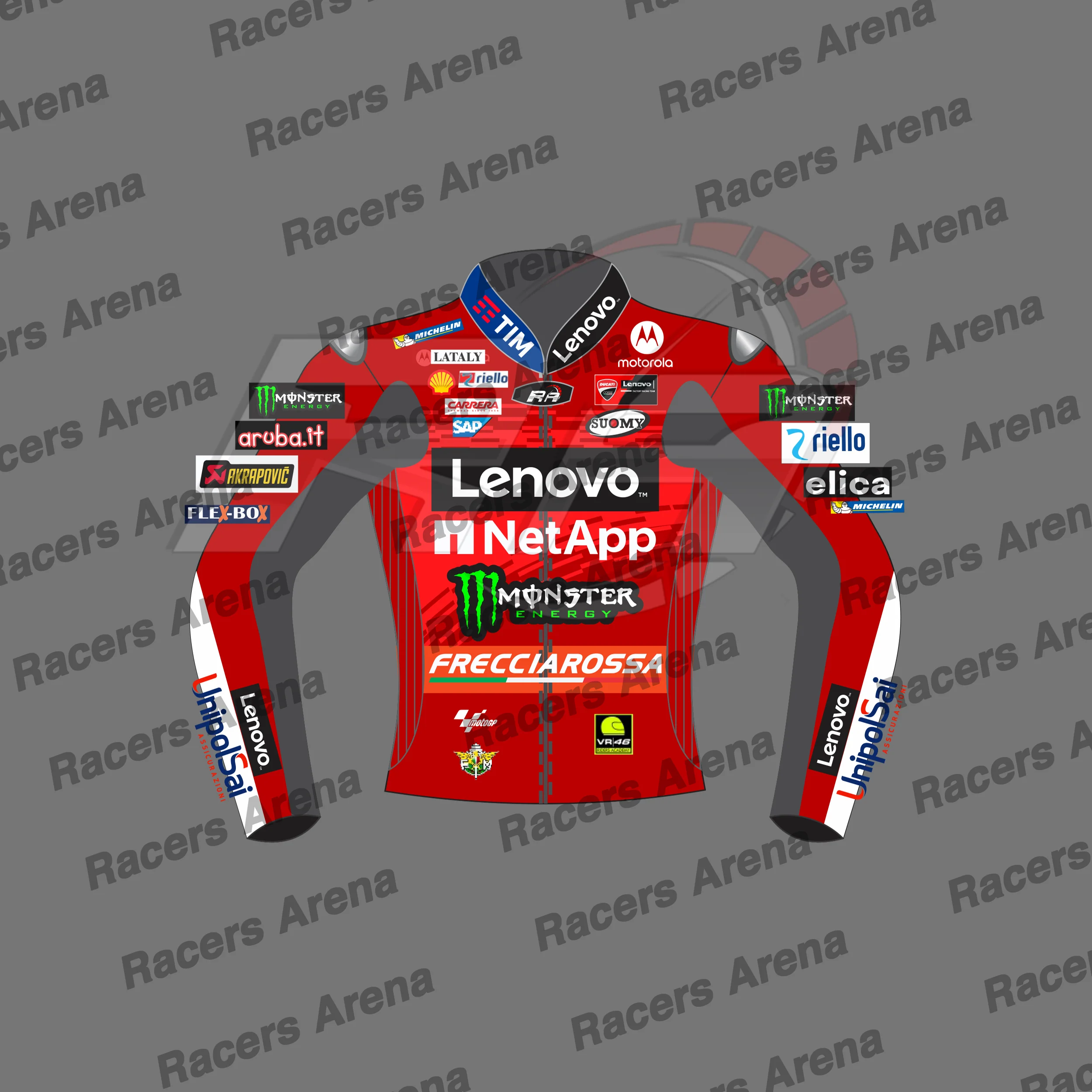 Francesco Bagnaia Motogp Ducati 2024 Veste de course en cuir de moto