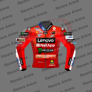 Francesco Bagnaia Motogp Ducati 2025 Veste de course en cuir moto