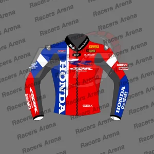 Veste de course en cuir Iker Lecuona Honda Supermoto SBK 2024