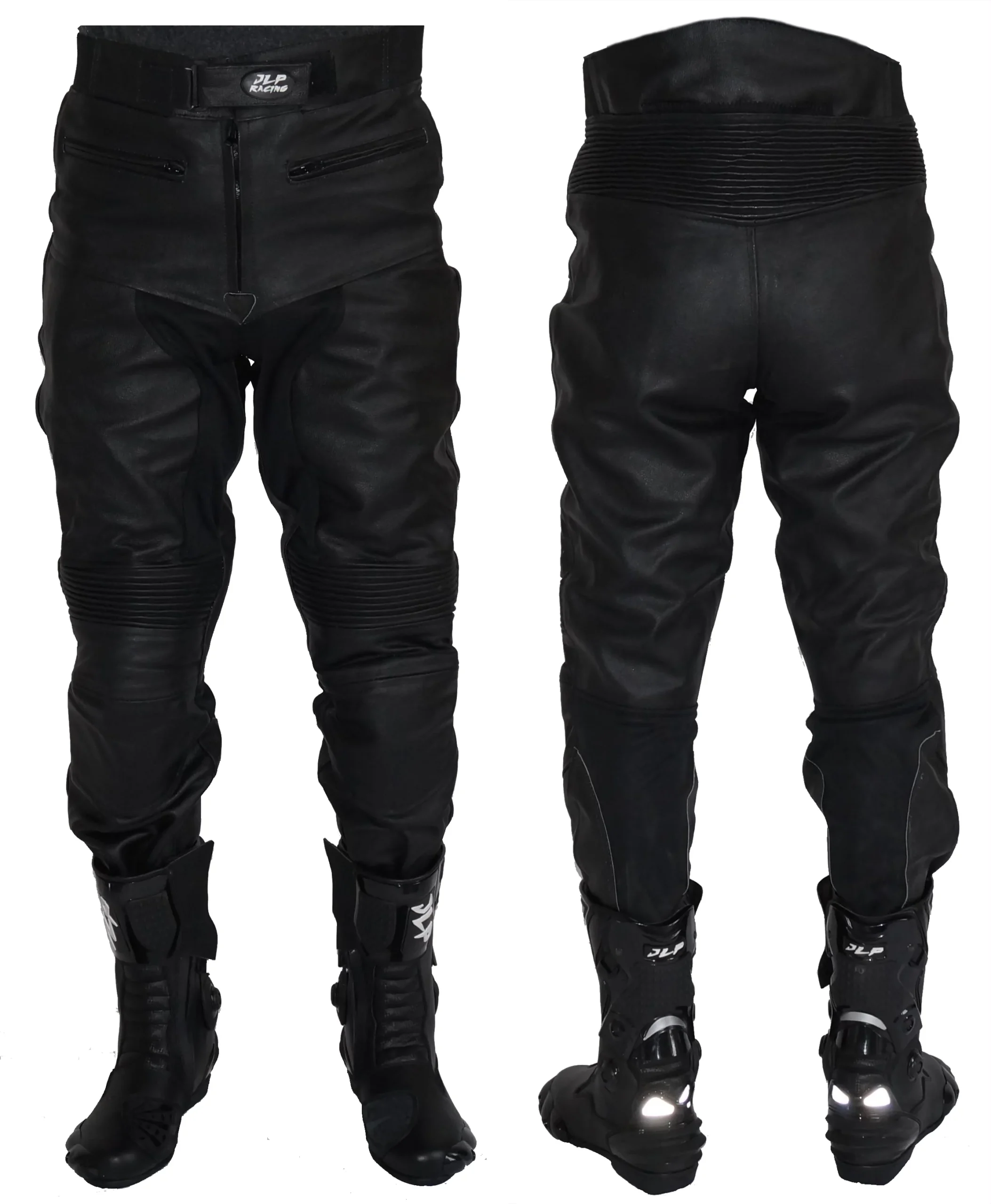 PANTALON CUIR MOTO PISTE ROUTE UNISEXE JLP RACING