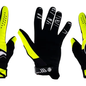 GANTS ENFANT MOTO CROSS QUAD VTT BMX JAUNE FLUO TAILLE ENFANT VIP JLP RACING