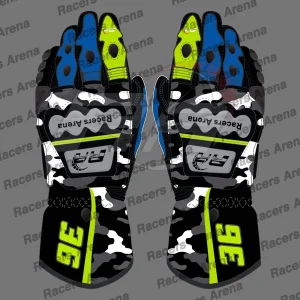 Gants de course en cuir pour moto Suzuki MotoGP 2022 Joan Mir