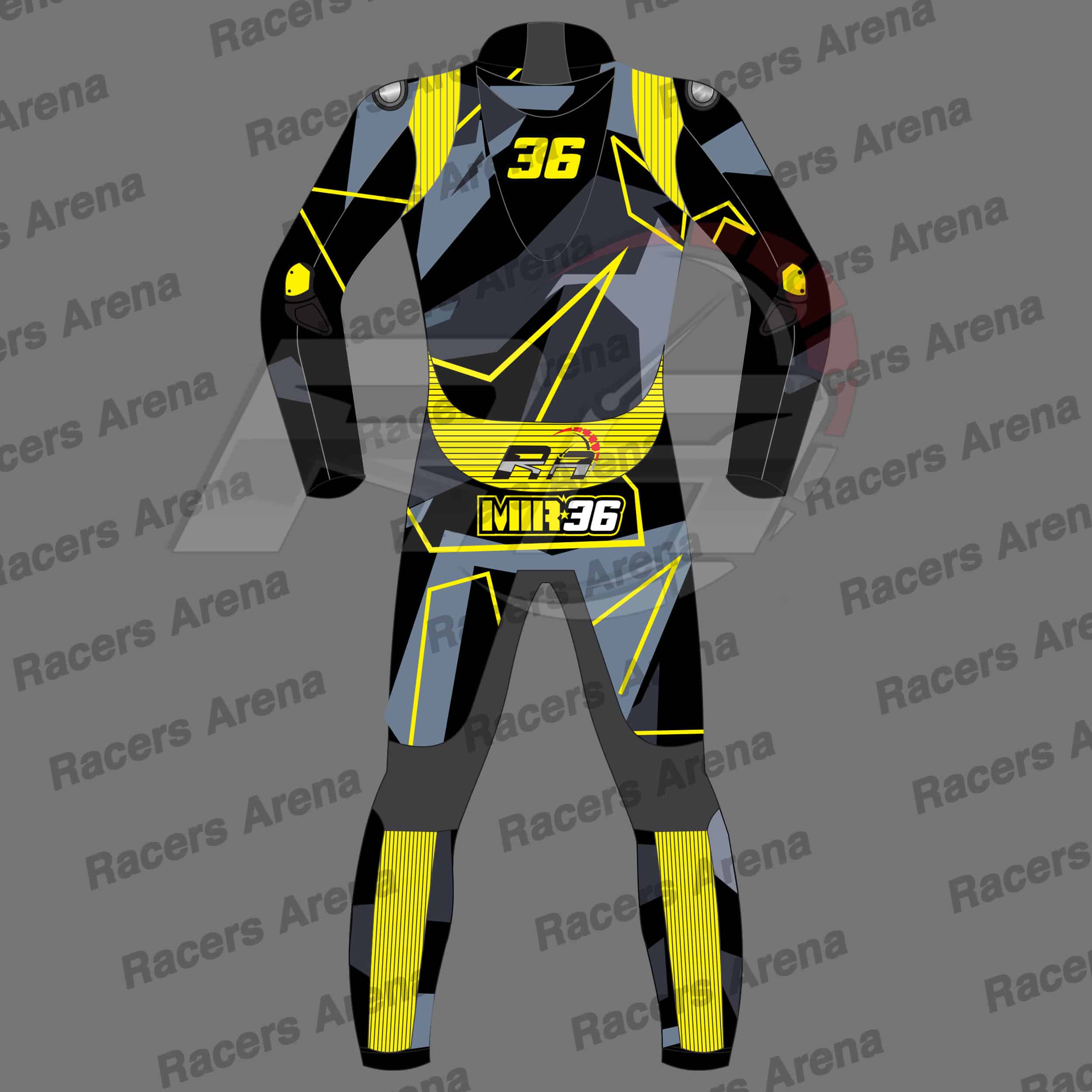 Combinaison de course en cuir pour moto Joan Mir 36 Winter Test 2022 – Image 3