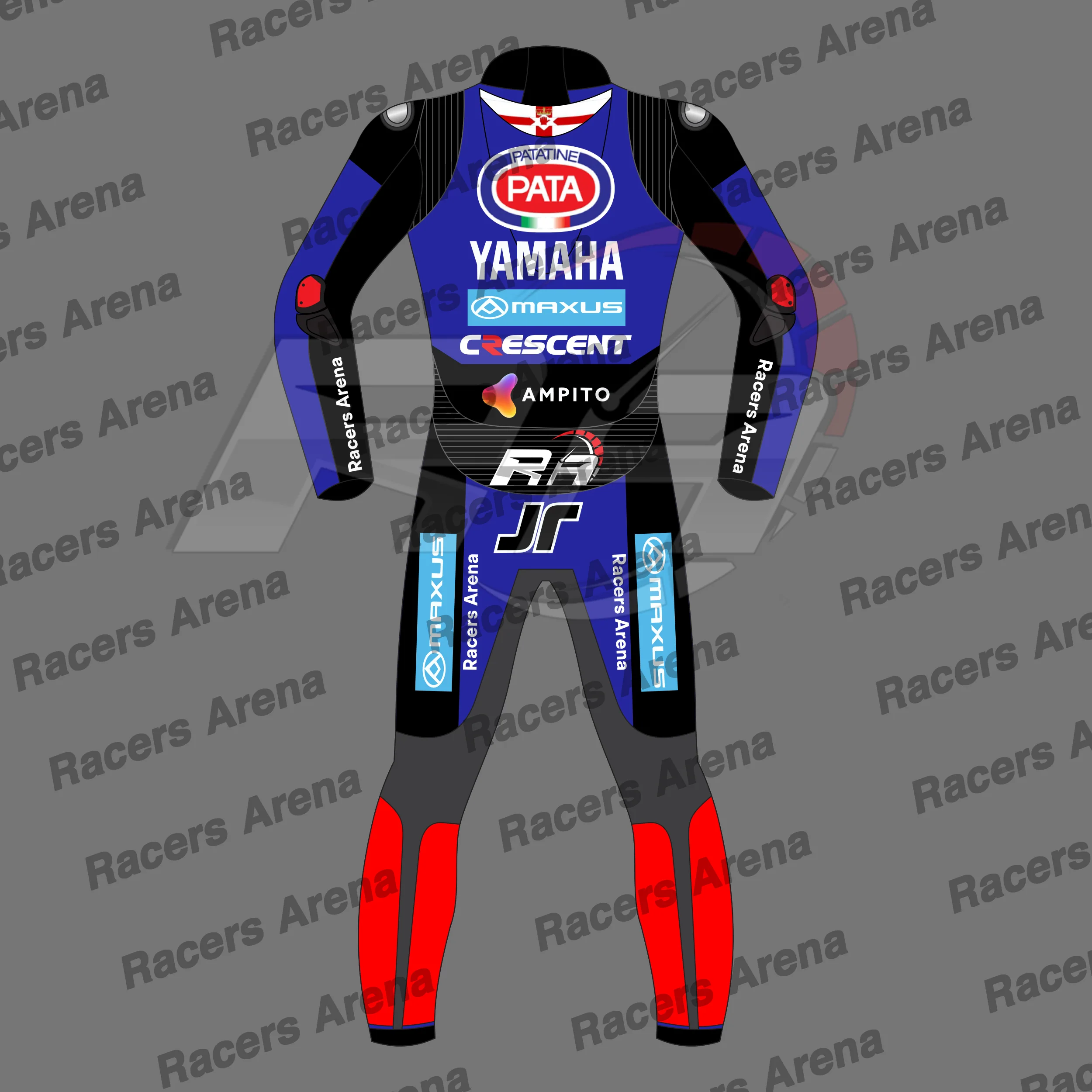 Combinaison de course en cuir pour moto Yamaha SBK 2025 de Jonathan Rea – Image 3