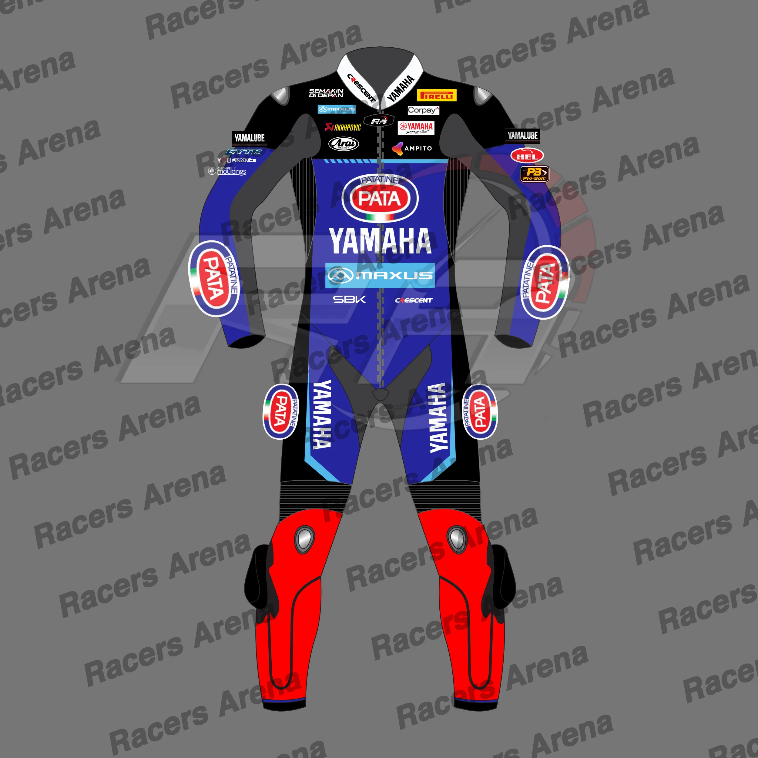 Combinaison de course en cuir pour moto Yamaha SBK 2025 de Jonathan Rea – Image 2