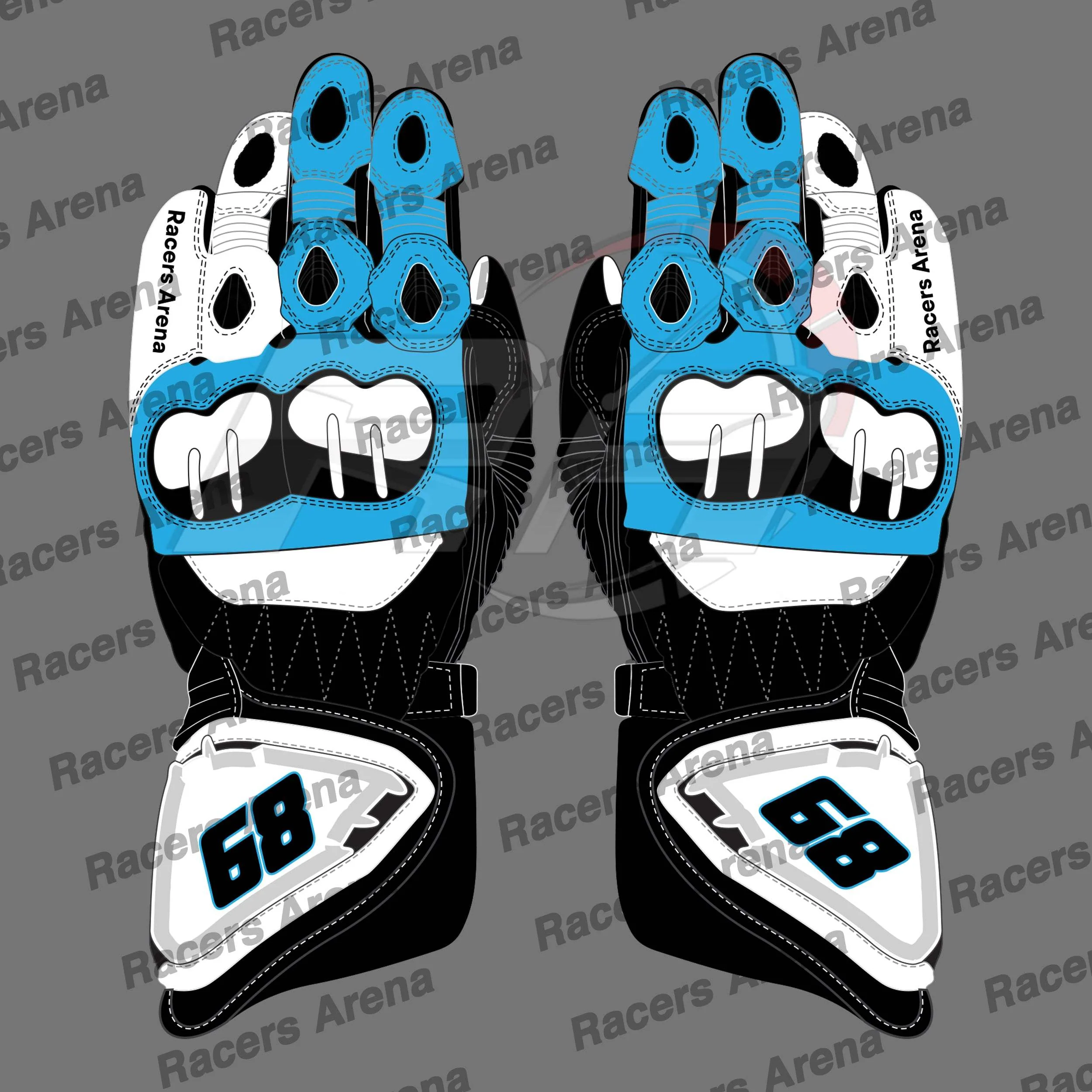 Gants de moto en cuir Jorge Martin Ducati Pramac MotoGP 2022 – Image 2