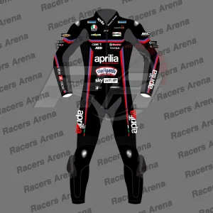 Combinaison de course en cuir pour moto Aprilia 2025 de Jorge Martin