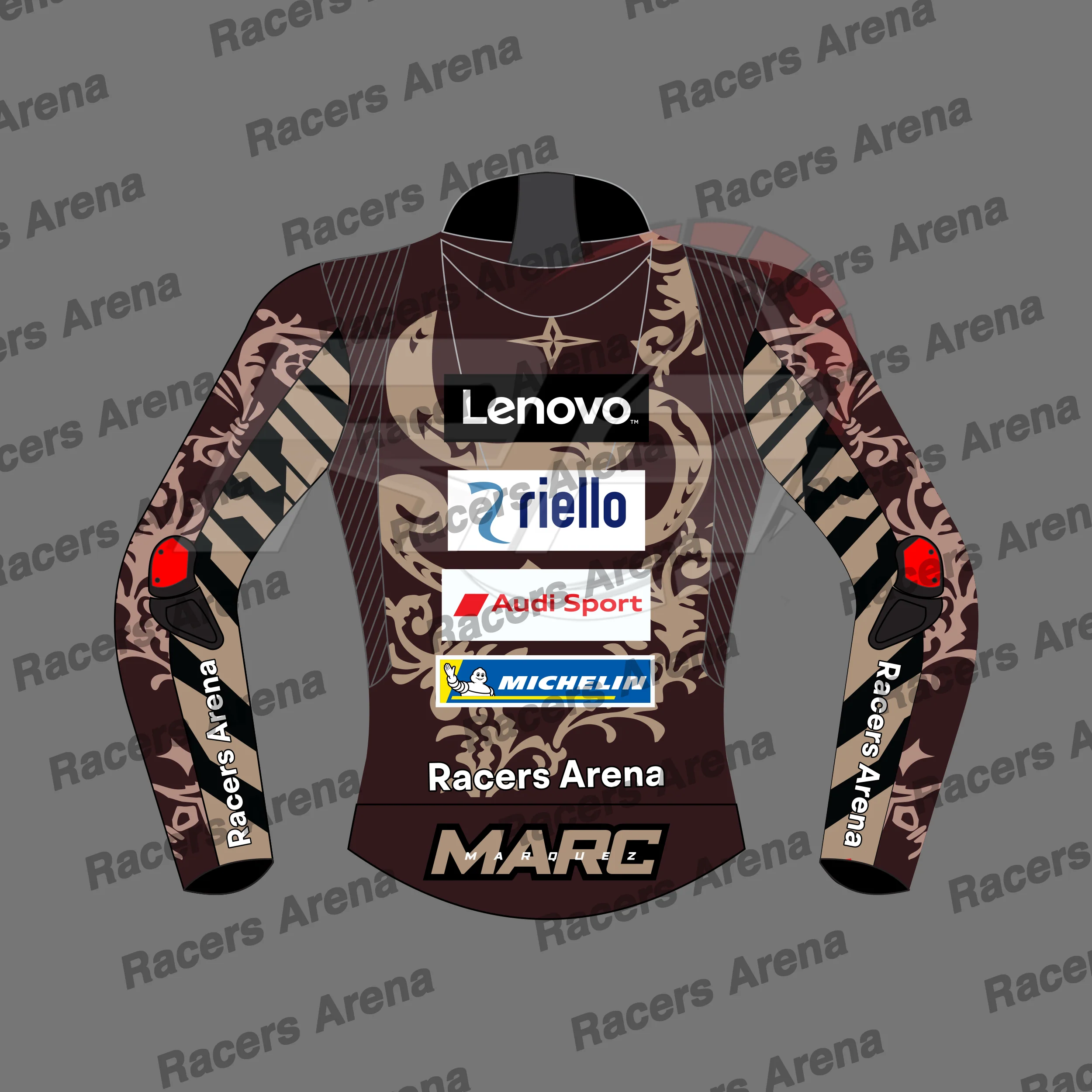 Veste de course en cuir Ducati MotoGP Marc Marquez 2025 – Image 3