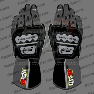 Gants de course en cuir pour moto Marco Bezzecchi Mooney VR46 2022