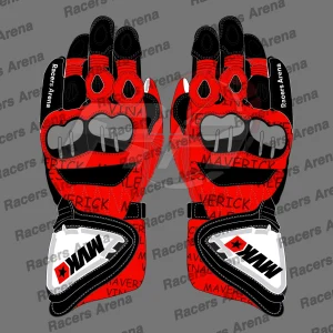 Gants de course en cuir pour moto Maverick Vinales Winter Test 2023