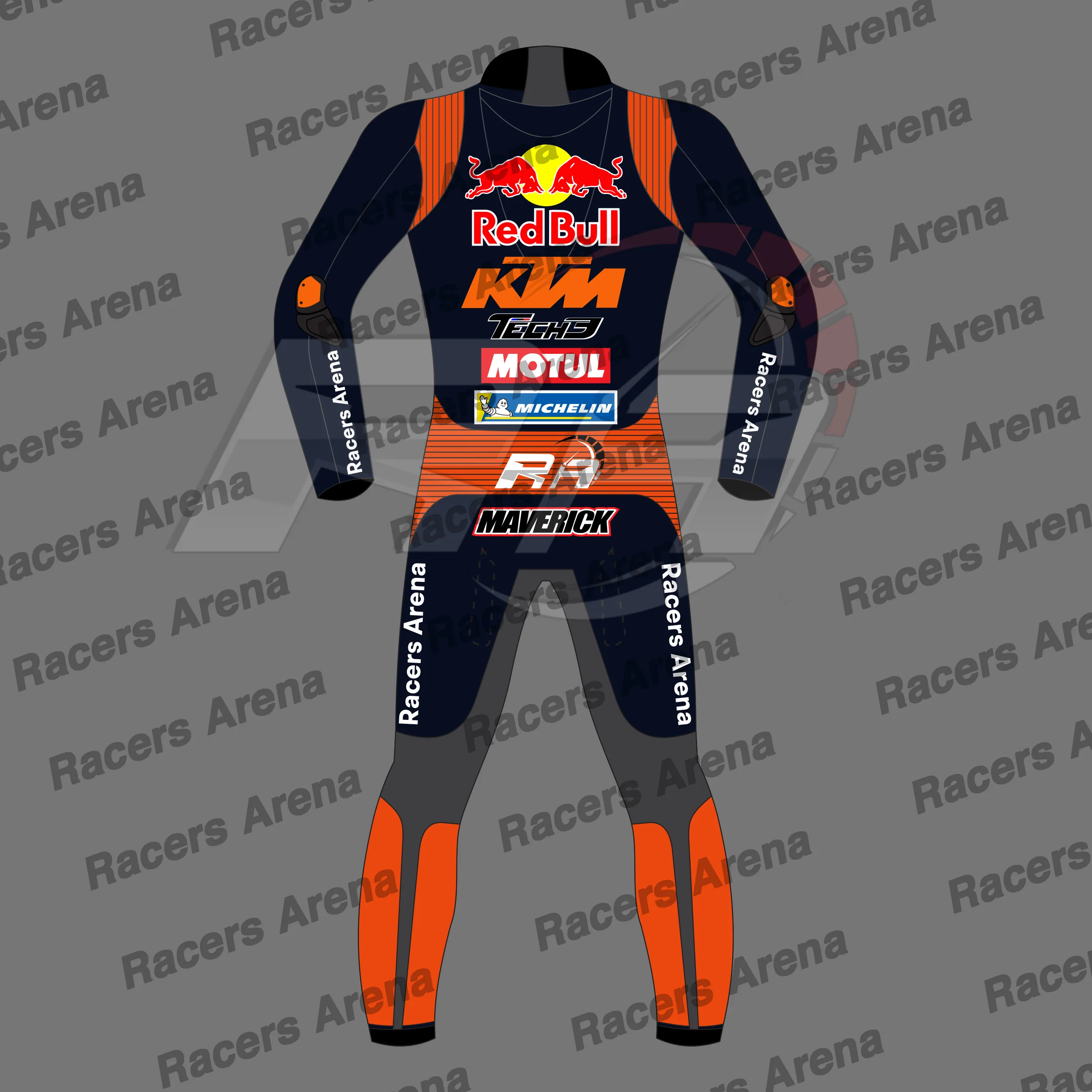 Combinaison de course moto en cuir Maverick Viñales 2025 KTM – Image 3