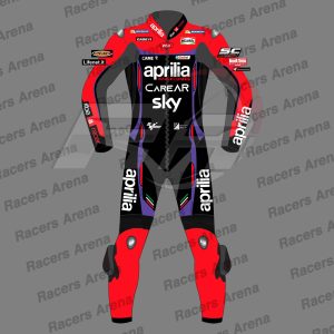Combinaison de course en cuir pour moto Aprilia MotoGP 2023 de Maverick Vinales