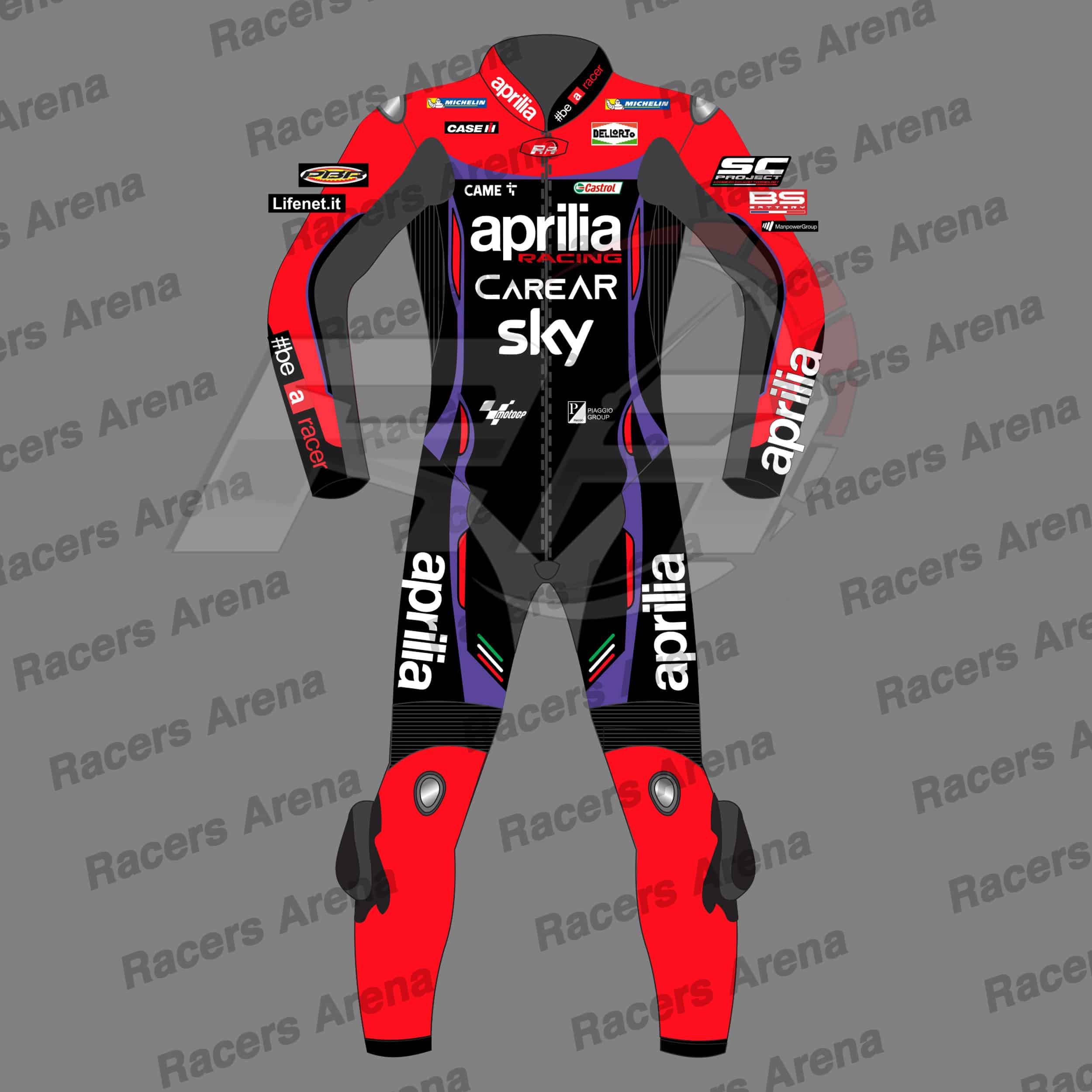 Combinaison de course en cuir pour moto Aprilia MotoGP 2023 de Maverick Vinales