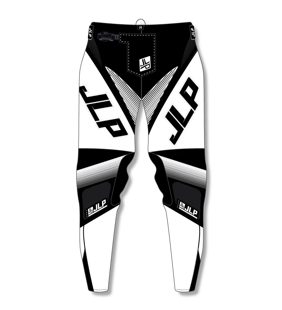 PANTALON ENFANT NOIR ET BLANC TENUE MOTO CROSS QUAD VTT BMX JLP RACING – Image 3