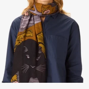 Étole 55 x 190 PANTHÈRE Mordoré Inoui Editions