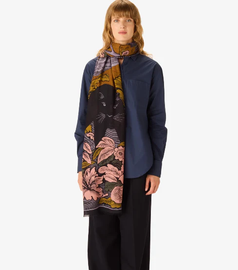 Étole 55 x 190 PANTHÈRE Mordoré Inoui Editions – Image 5