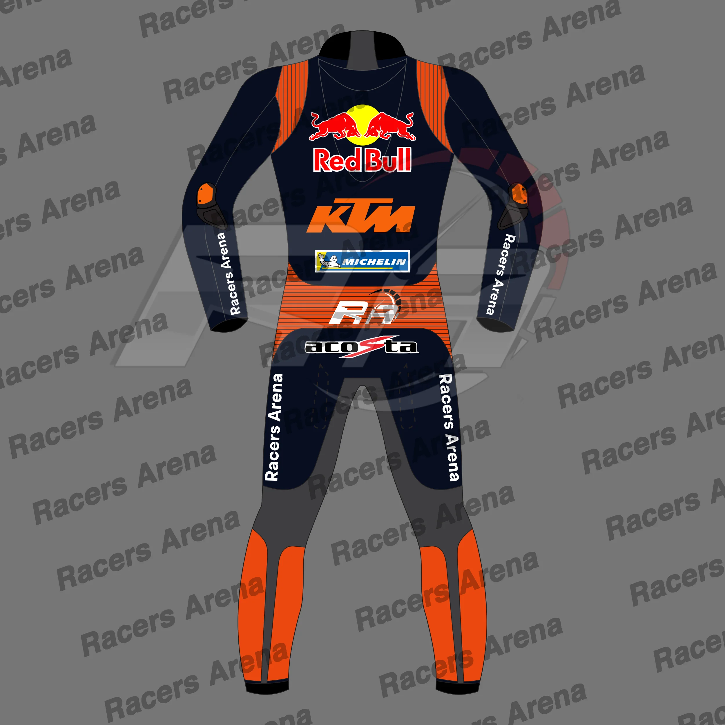 Combinaison de course en cuir Pedro Acosta Redbull KTM 2025 – Image 3