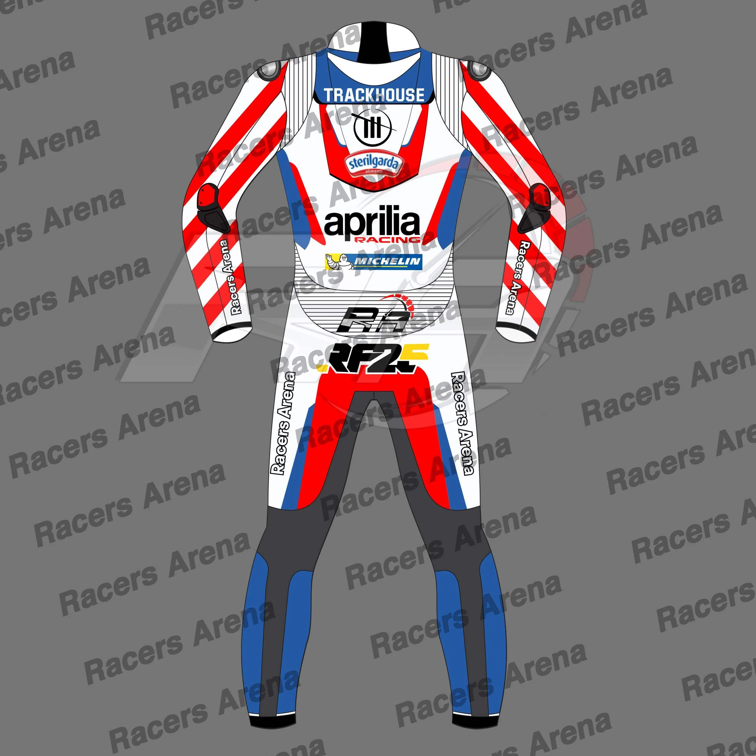 Combinaison de course en cuir pour moto Aprilia MotoGP 2024 de Raul Fernandez – Image 3