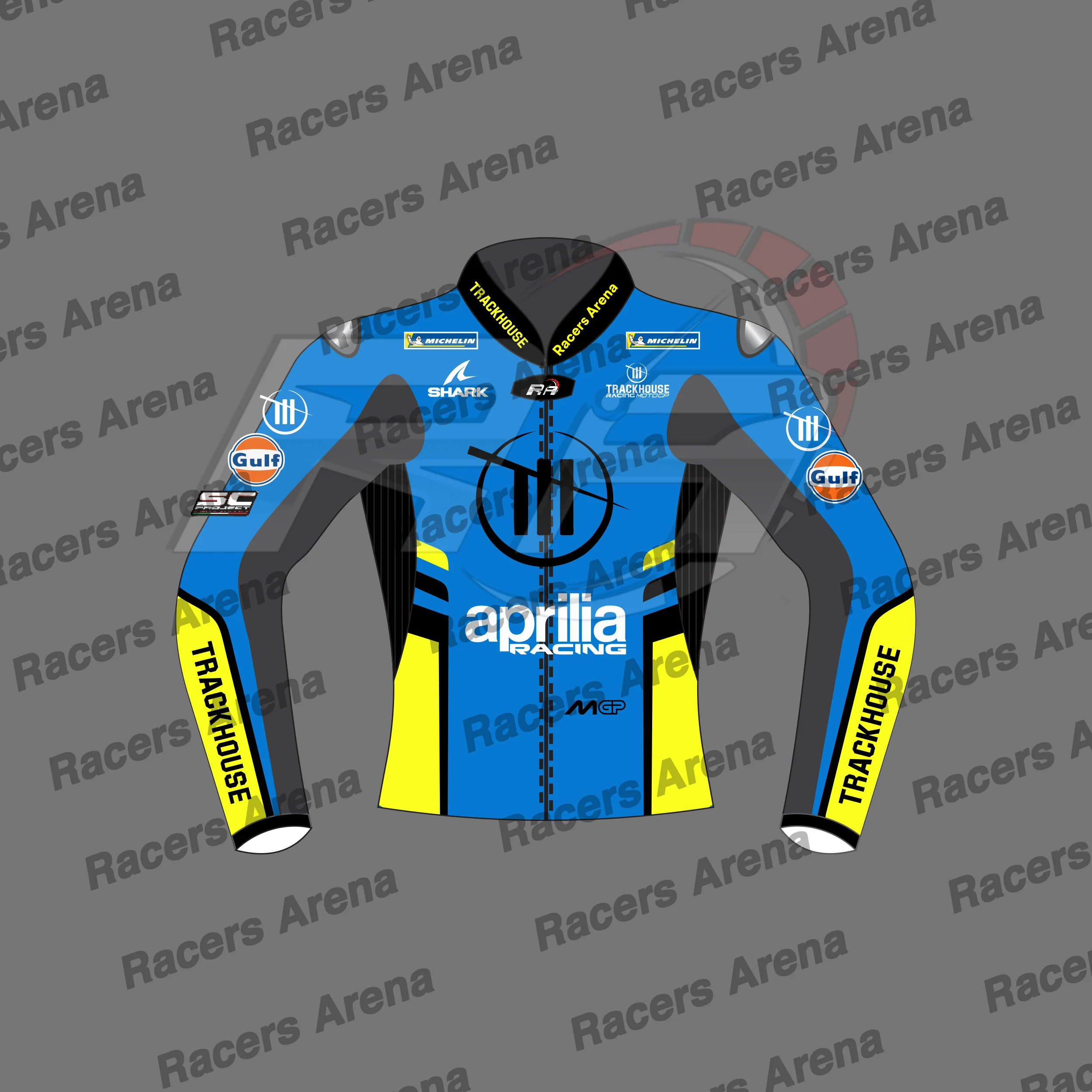 Veste de course en cuir de moto Raul Fernandez Aprilia MotoGP 2025 – Image 2