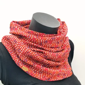 Foulard à pression en viscose