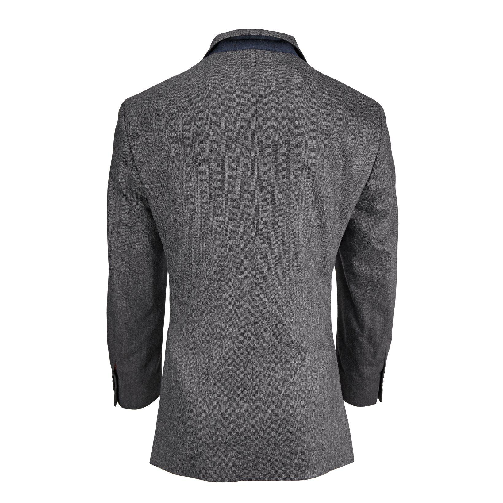 Schurwoll-Anzug mit Fischgrat – Image 4