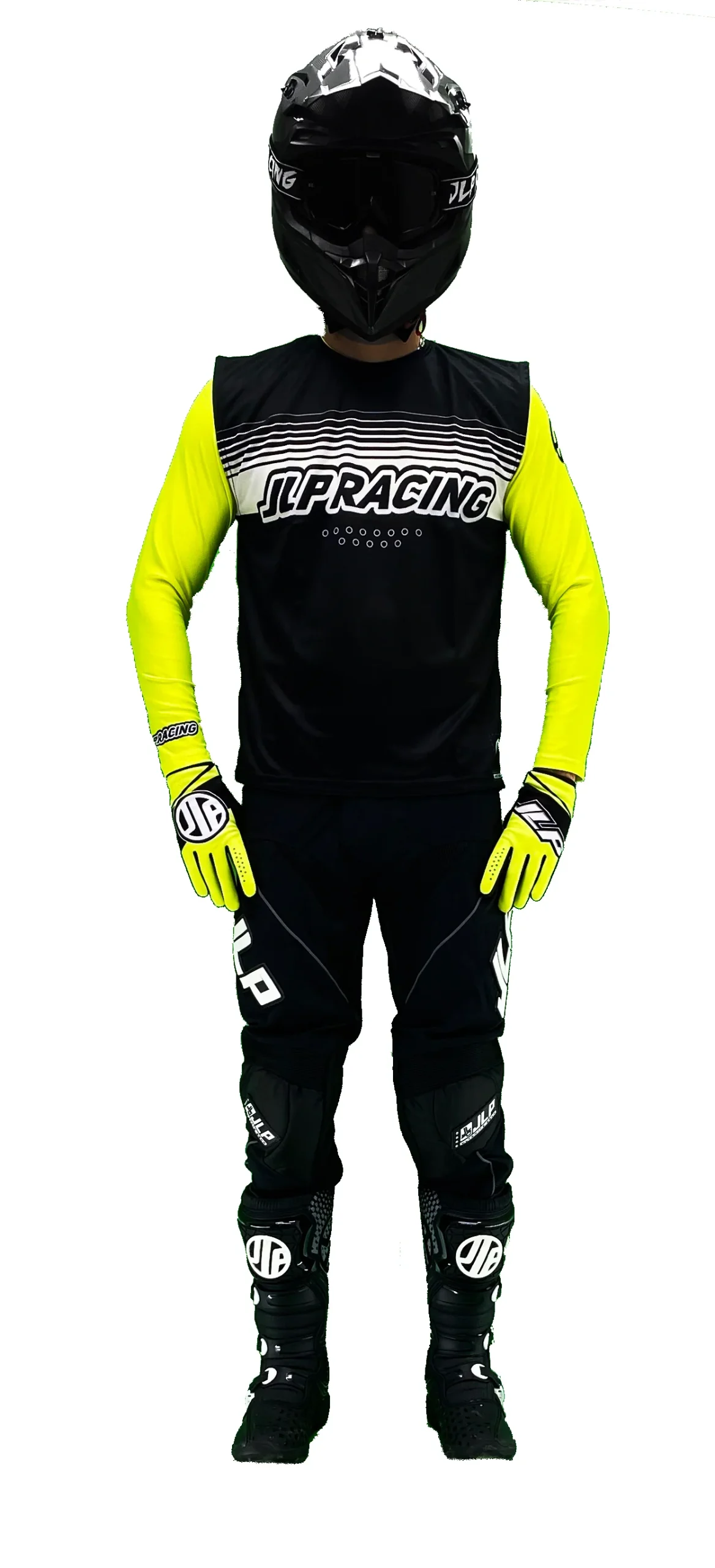 PANTALON ENFANT NOIR TENUE MOTO CROSS QUAD VTT BMX JLP RACING
