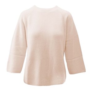 Woll/Kaschmir Pullover mit Rundhalsausschnitt