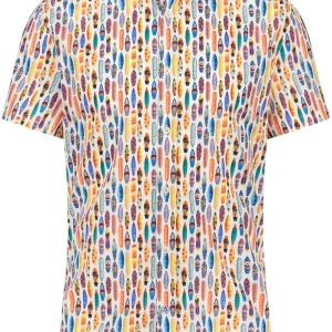 A Fish Named Fred Surfboard Chemise à Manches Courtes Multi