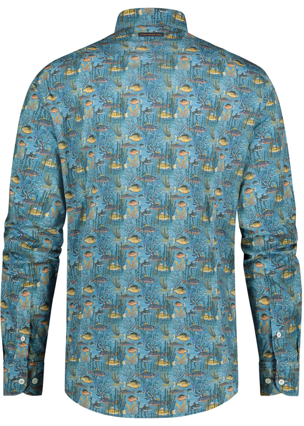 A Fish Named Fred Chemise Coral Poisson Bleue – Image 3