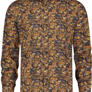 A Fish Named Fred Chemise Feuilles de Forêt Brun