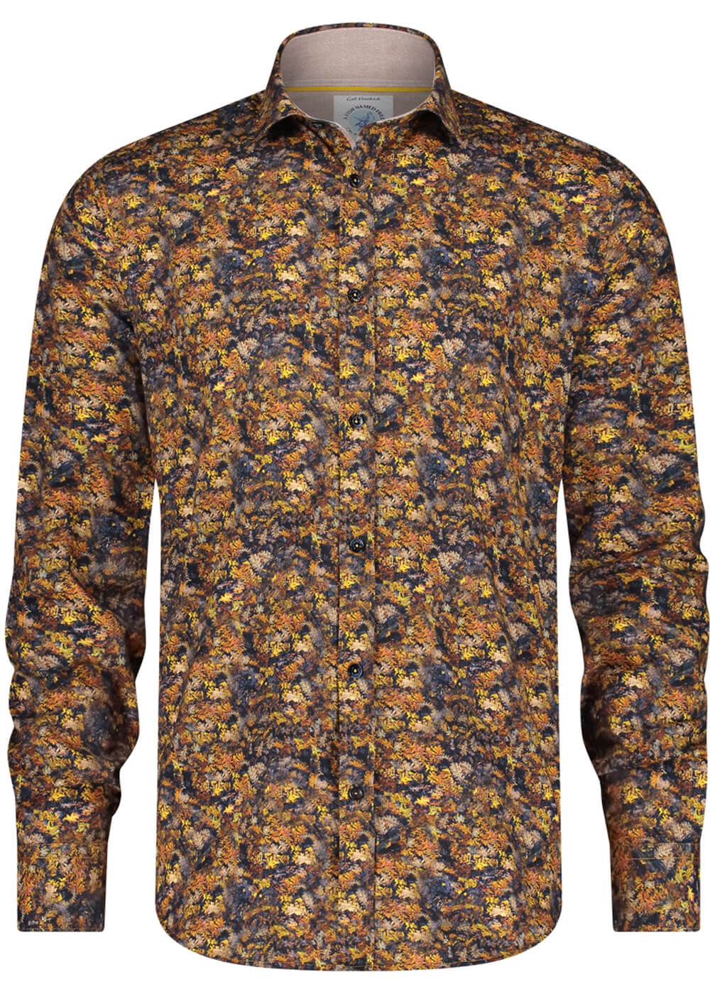 A Fish Named Fred Chemise Feuilles de Forêt Brun