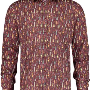 A Fish Named Fred Chemise Paddies Colorées Bourgogne