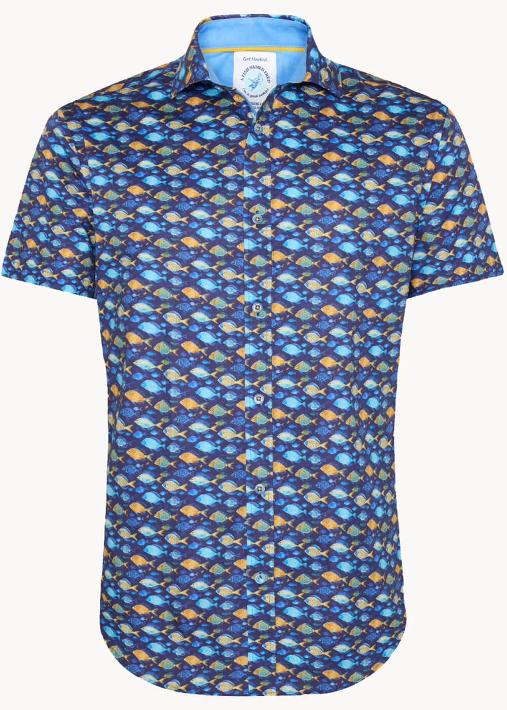 Chemise à Poissons A Fish Named Fred Bleu Marine – Image 2