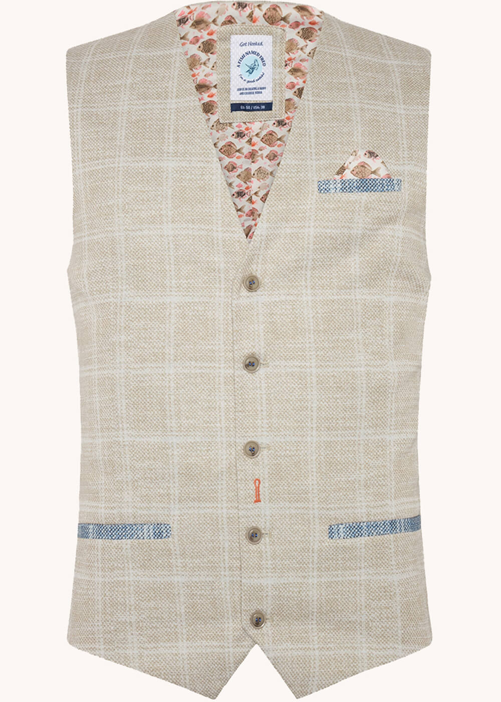 Gilet A Fish Named Fred Travel Check Sable
