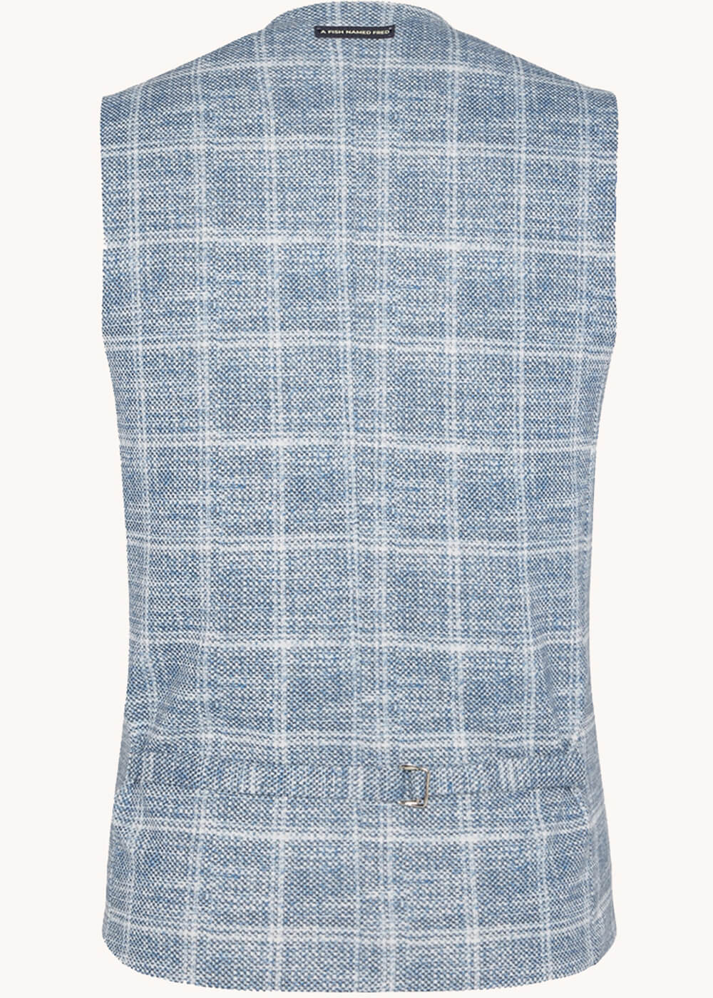 A Fish Named Fred Gilet Kobalt Bleu À Carreaux – Image 3