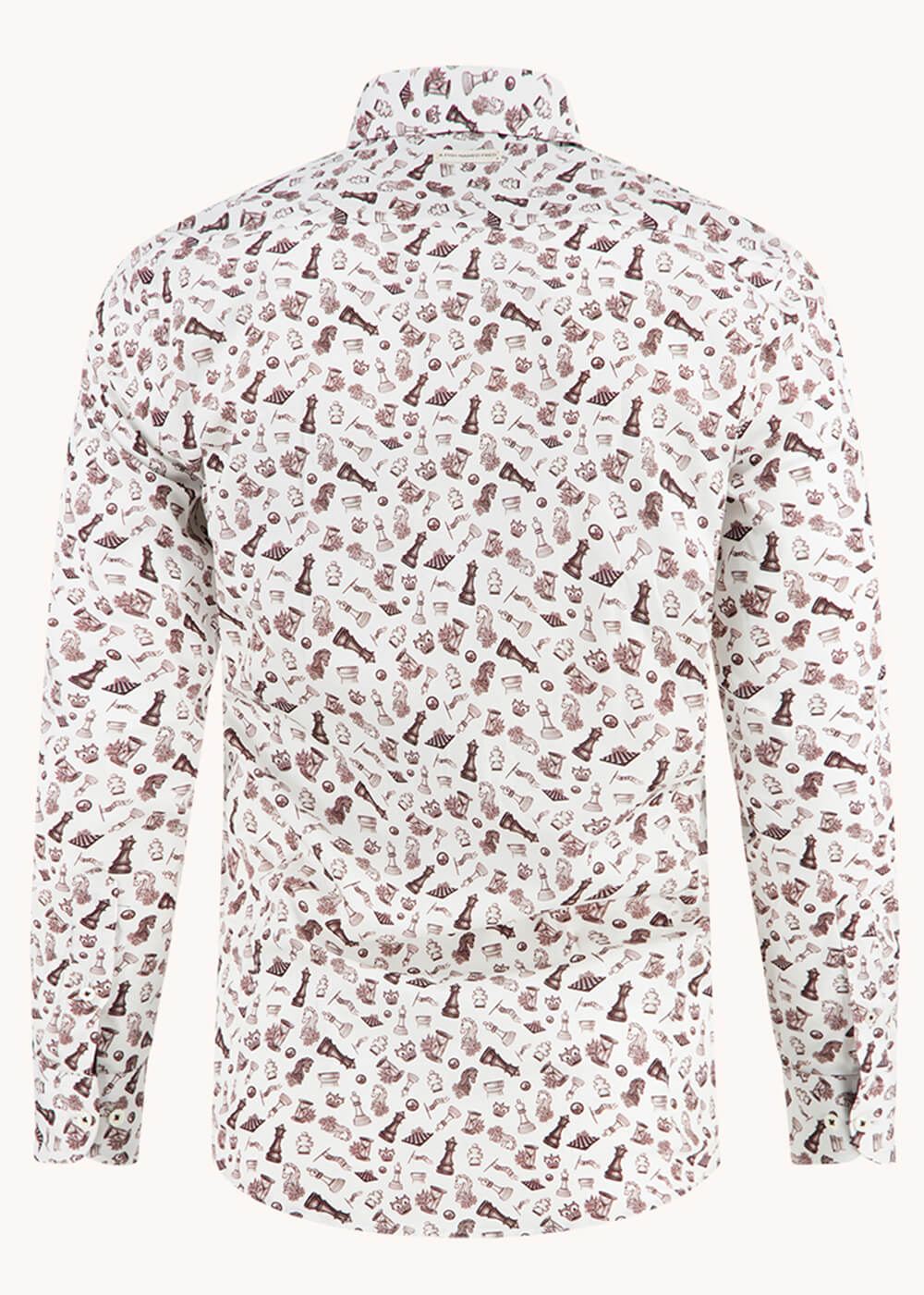 Chemise A Fish Named Fred Échecs Brun – Image 3