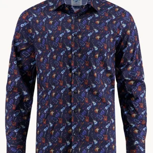 T-shirt Musique à Guitares Variées A Fish Named Fred Marine